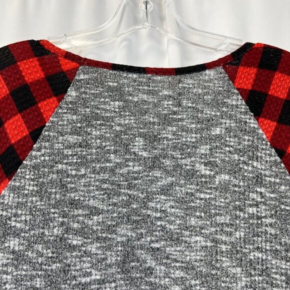 Cato Women’s 3/4 Sleeve Christmas Thermal Top Multicolor Soft Size Small - Picture 5 of 8